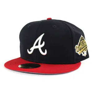 Atlanta Braves 1995 World Series New Era 59Fifty Fitted Hats (Gray Under Brim)