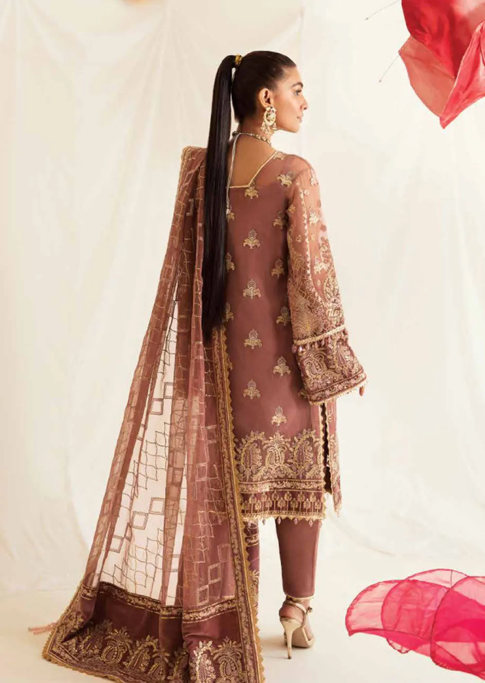 AZ-V4-04 - Unstitched - Fleur de lis Collection by Afrozeh 2023