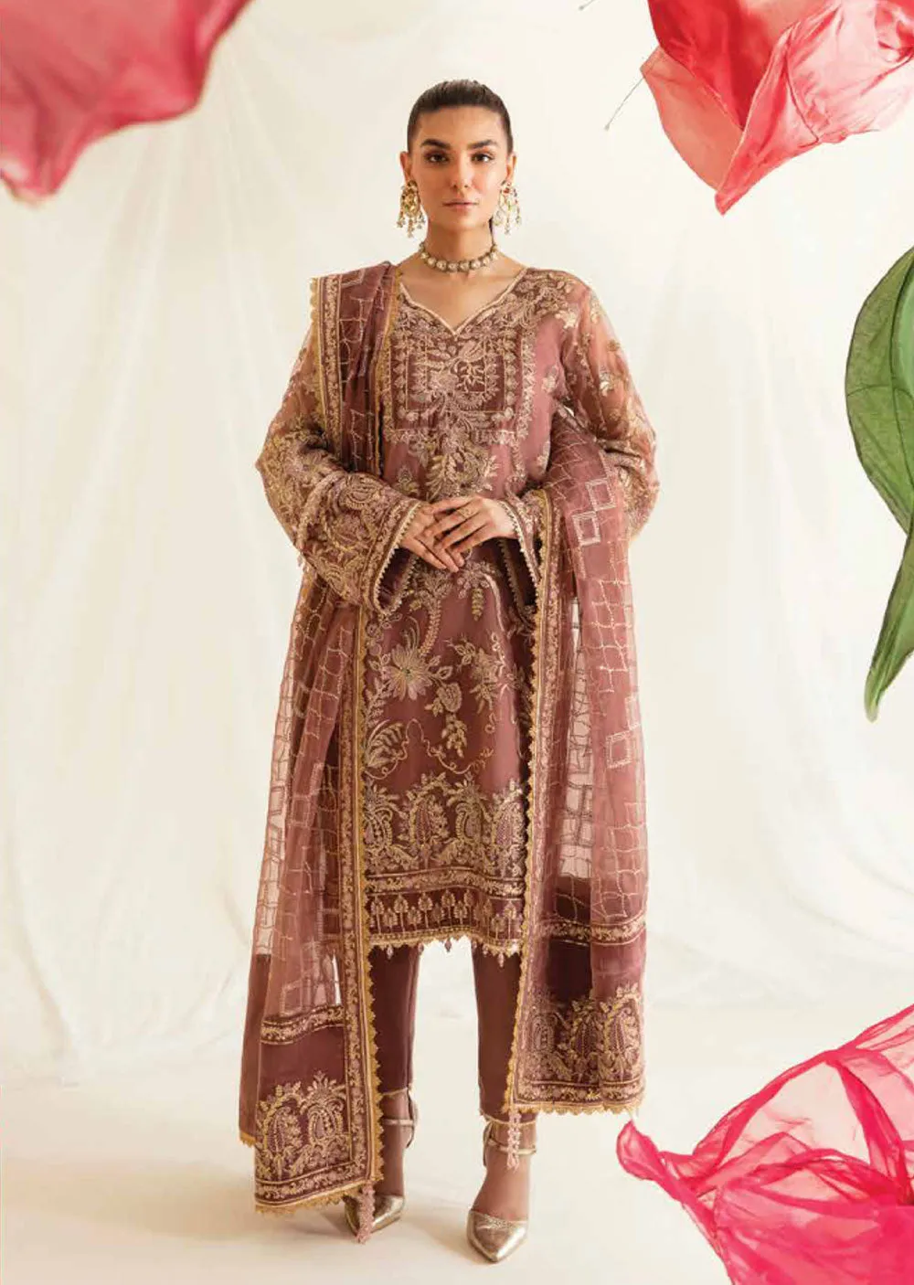 AZ-V4-04 - Unstitched - Fleur de lis Collection by Afrozeh 2023