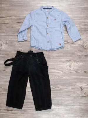 BABY BOY SIZE 18/24 MONTHS - ZARA & Baby MEXX, 2 Piece Mix N Match Fall Outfit EUC B23