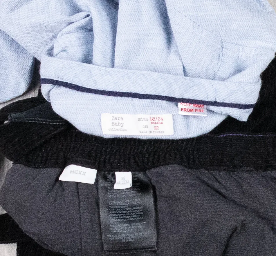 BABY BOY SIZE 18/24 MONTHS - ZARA & Baby MEXX, 2 Piece Mix N Match Fall Outfit EUC B23