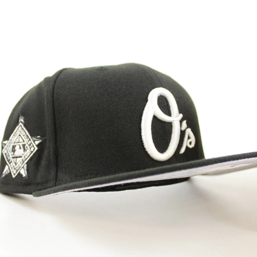 Baltimore Orioles World Series New Era 59Fifty Fitted hat (Black White Gray Under Brim)
