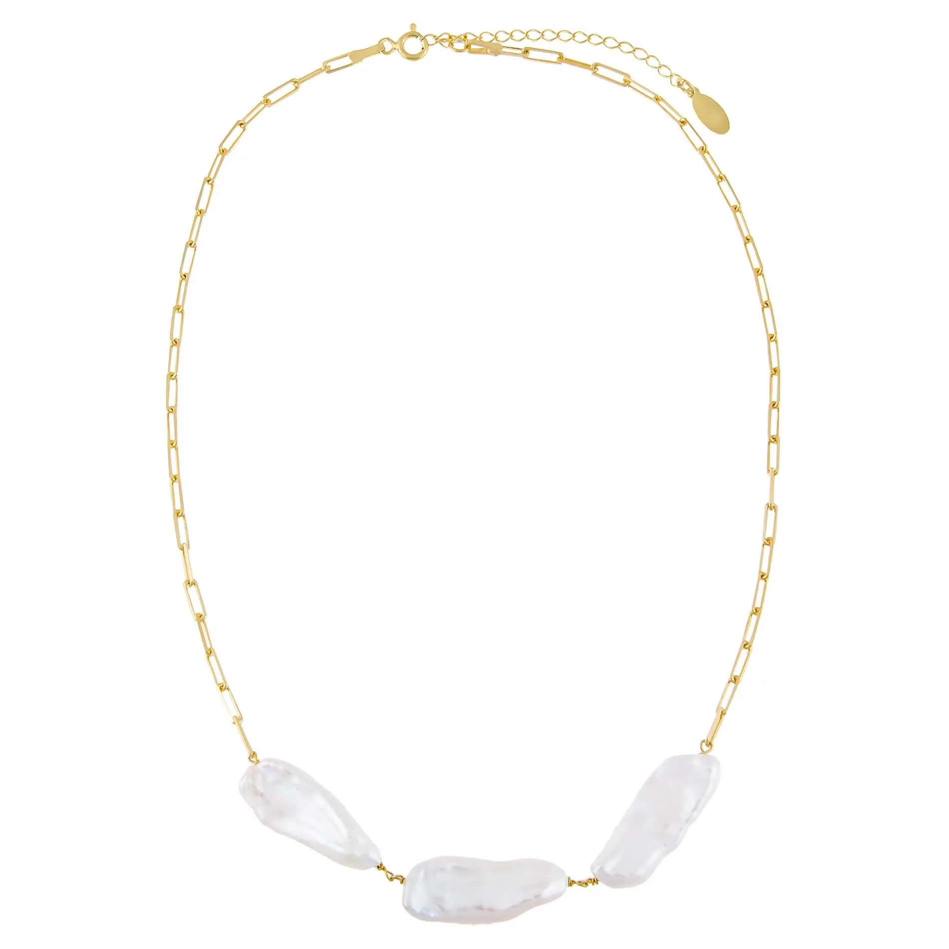 Baroque Pearls Link Necklace