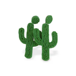 Beaded Cactus Earrings