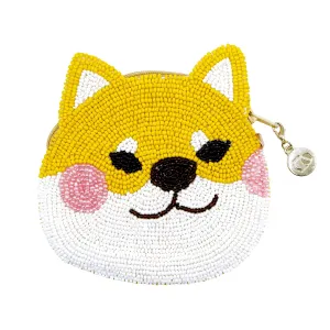 Beaded Coin Purse - Shiba (Yellow)