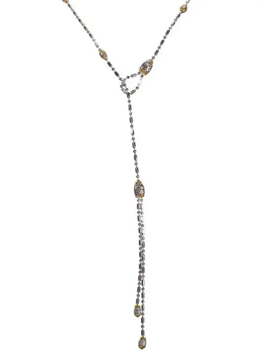 Beaded Collection - Cubic Zirconia Lariat Necklace