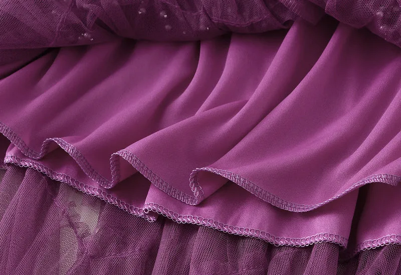 Beaded Mesh Skirt for Women High Waist Tutu Skirt