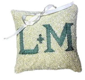Beaded Wedding Ring Pillow
