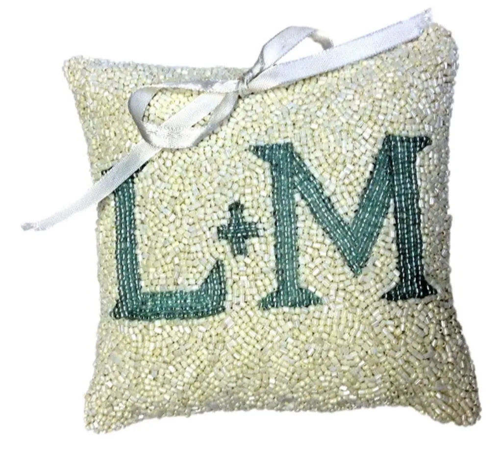 Beaded Wedding Ring Pillow