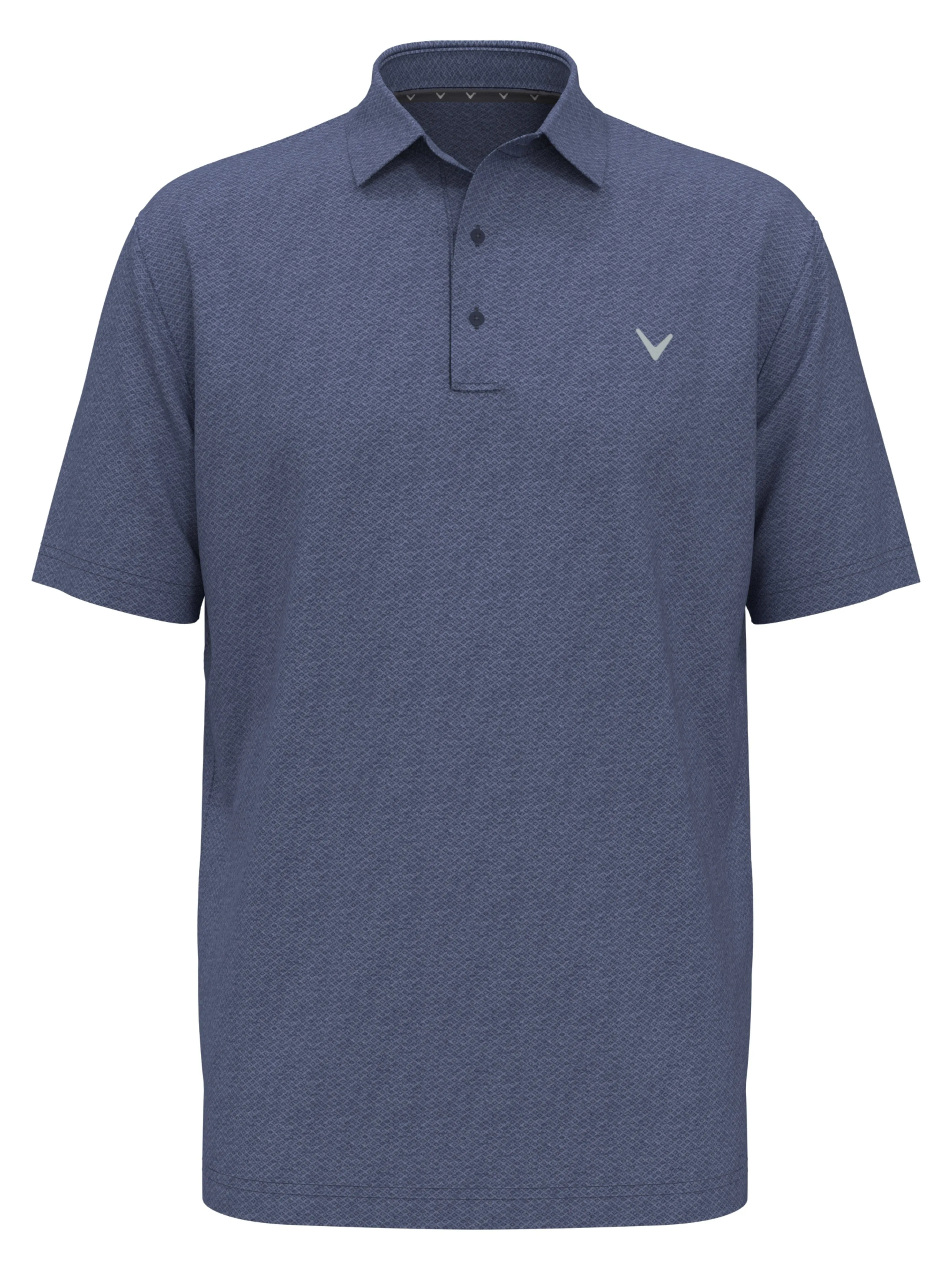 Big & Tall Heather Geo Print Golf Polo