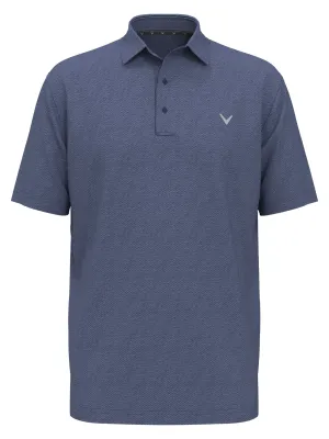 Big & Tall Heather Geo Print Golf Polo