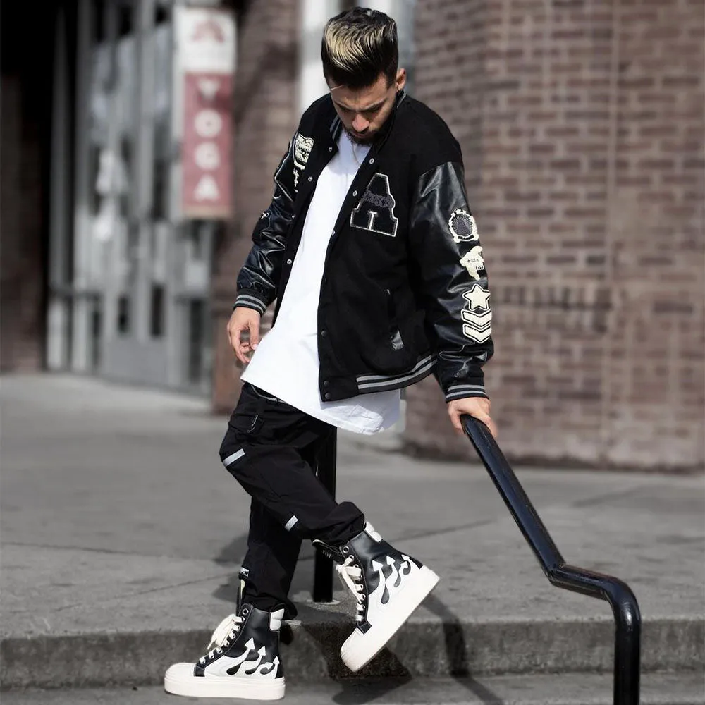 Black Wool Embroidered Jacket