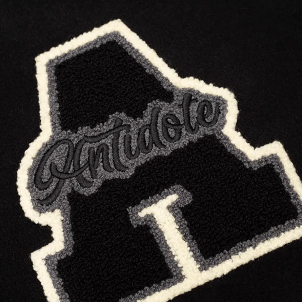 Black Wool Embroidered Jacket