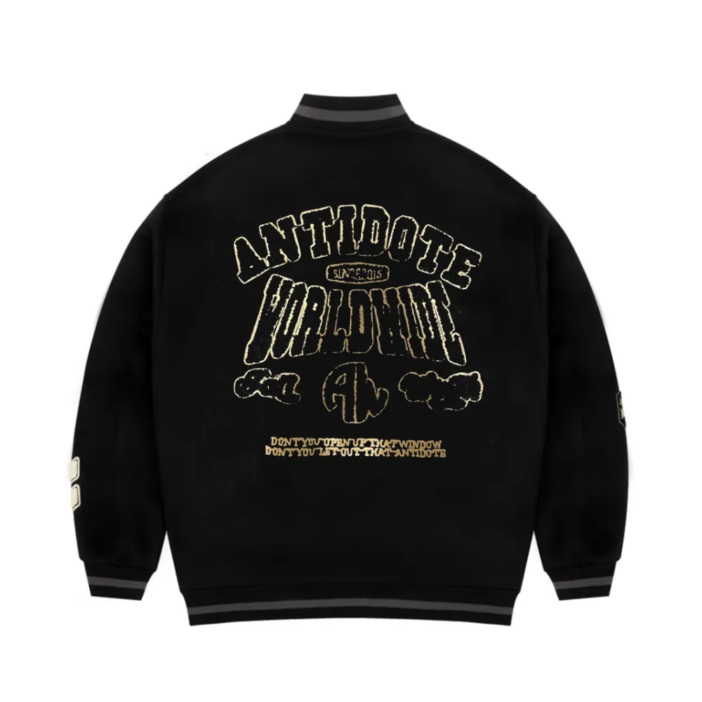 Black Wool Embroidered Jacket