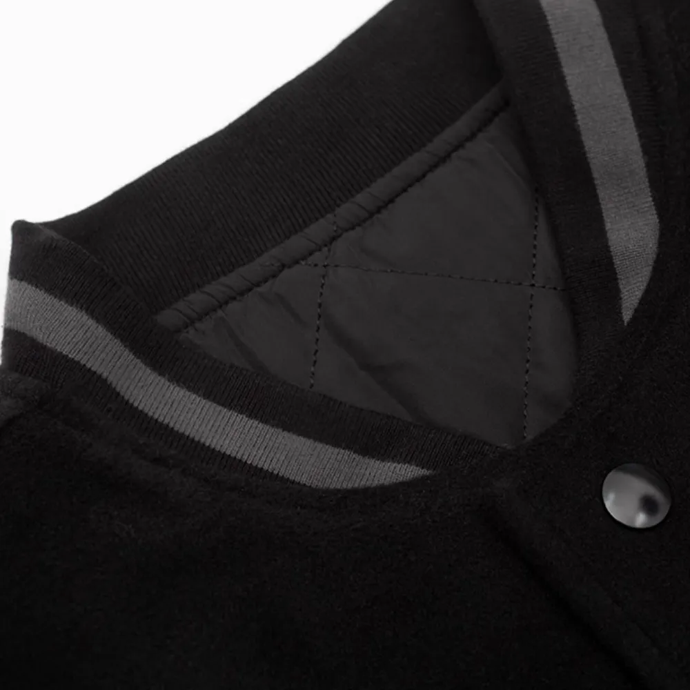 Black Wool Embroidered Jacket