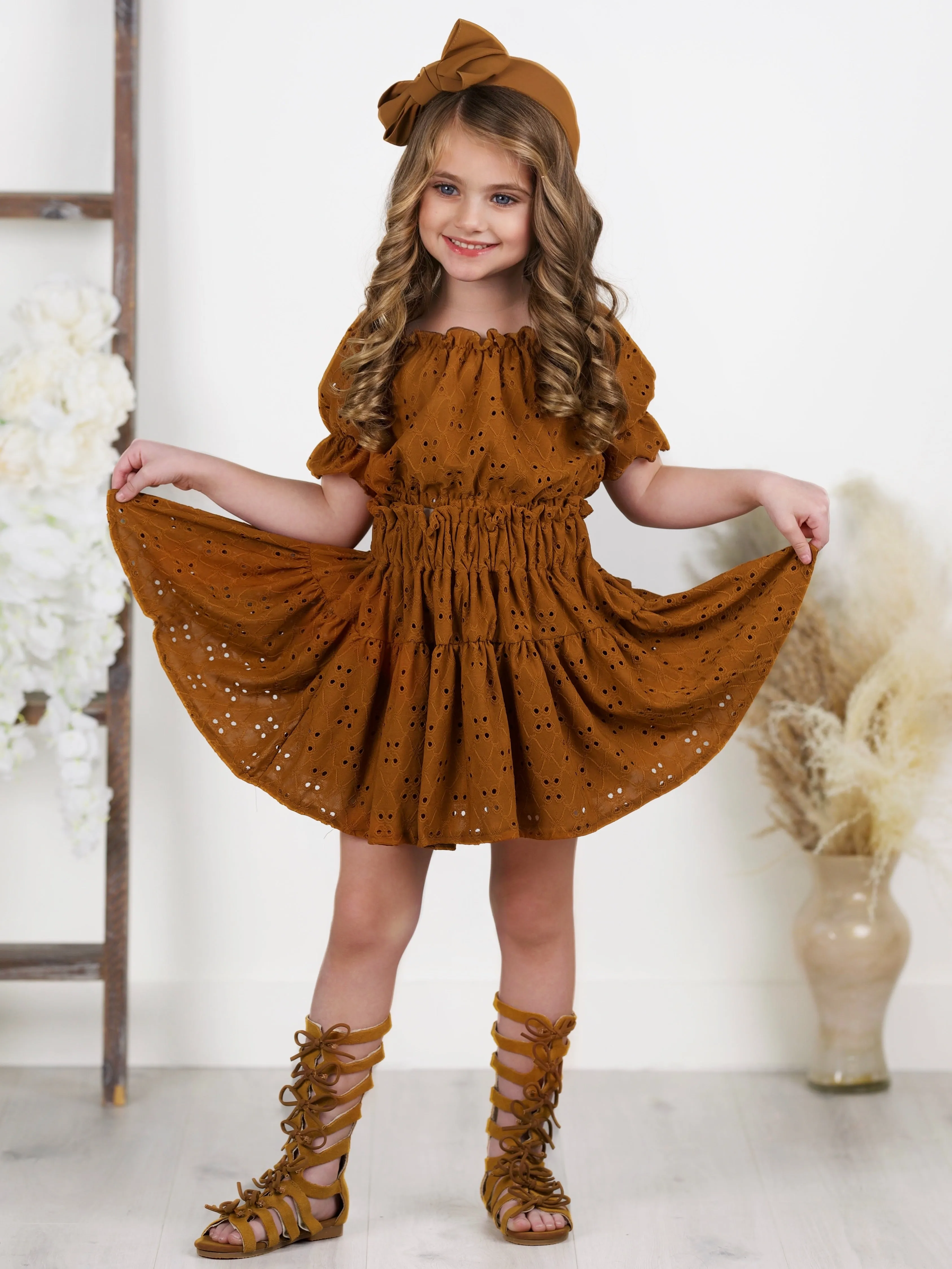 Boho Charm Smocked Top and Skirt Set