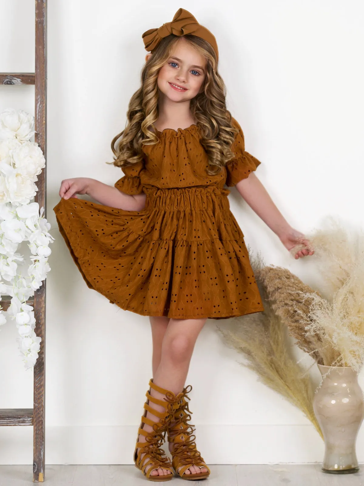 Boho Charm Smocked Top and Skirt Set
