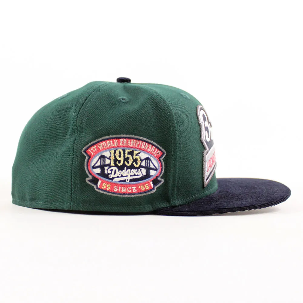 Brooklyn Dodgers 1955 World Series 59Fifty New Era Fitted Hat (Green Navy Gray Under Brim)