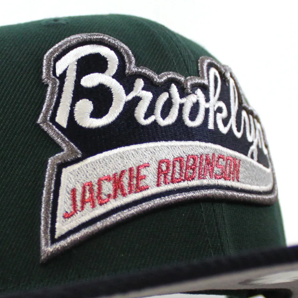 Brooklyn Dodgers 1955 World Series 59Fifty New Era Fitted Hat (Green Navy Gray Under Brim)