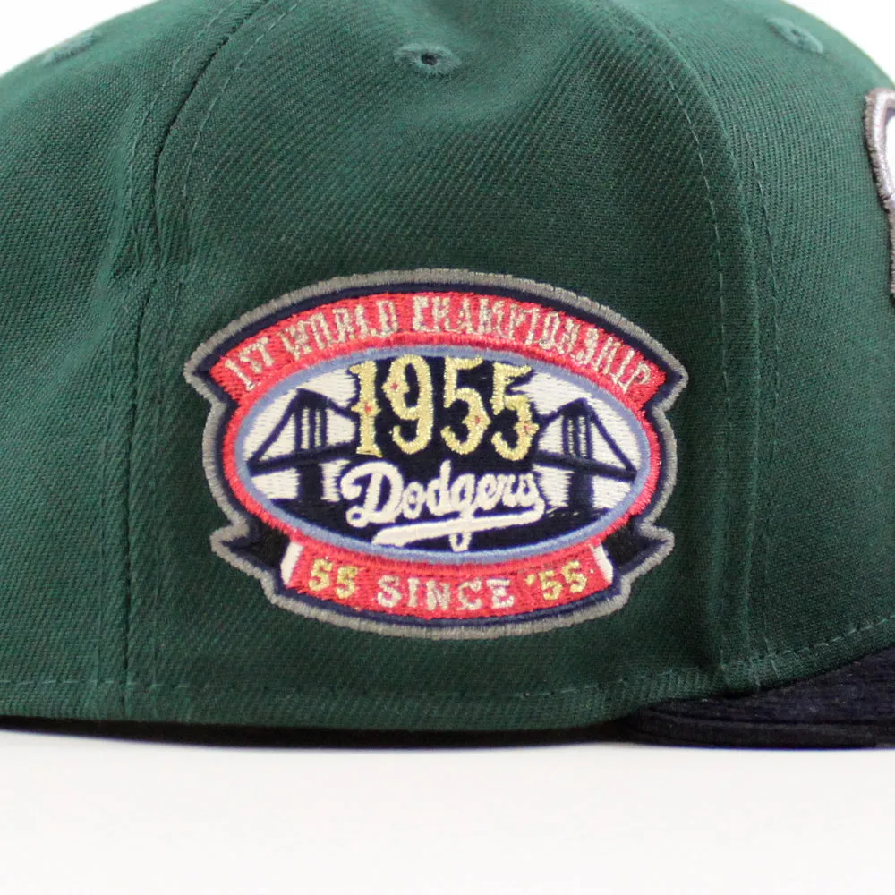 Brooklyn Dodgers 1955 World Series 59Fifty New Era Fitted Hat (Green Navy Gray Under Brim)
