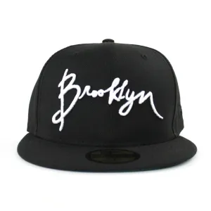 Brooklyn New Era 59Fifty Fitted Hat (Black Green Under Brim)