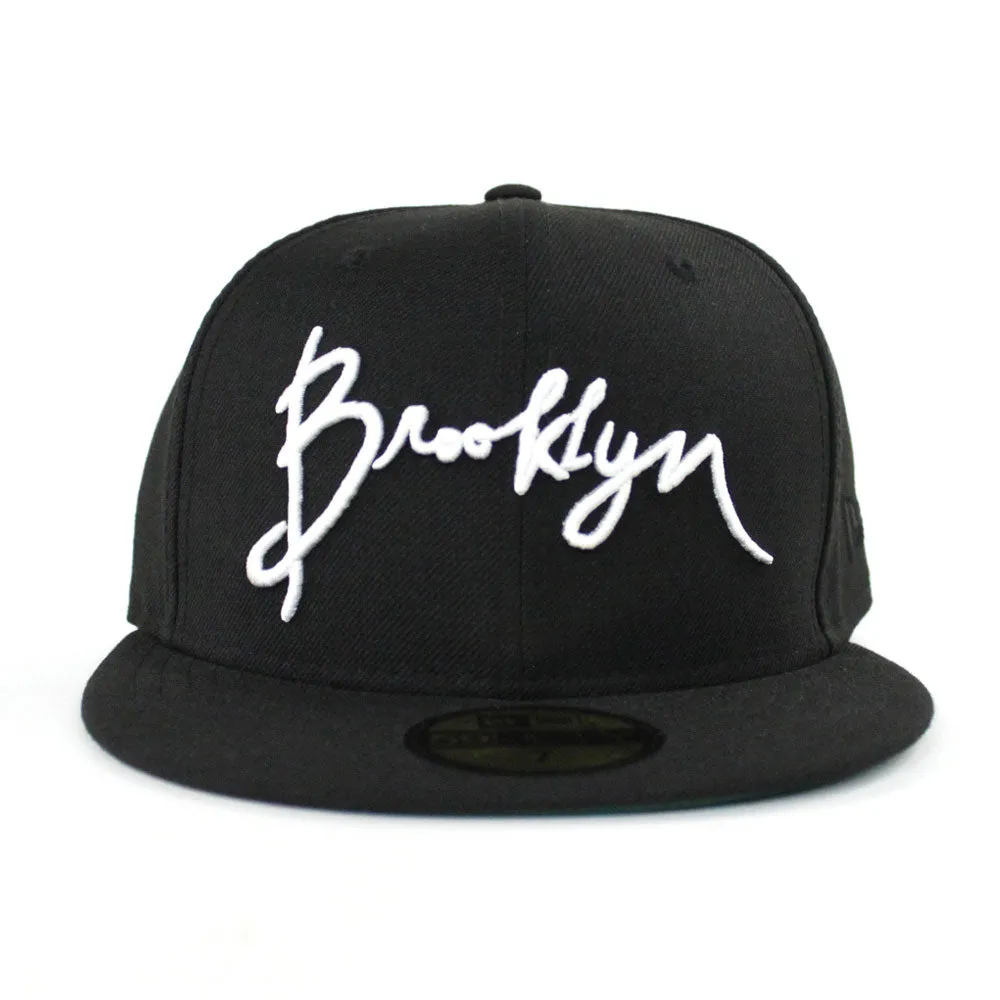 Brooklyn New Era 59Fifty Fitted Hat (Black Green Under Brim)