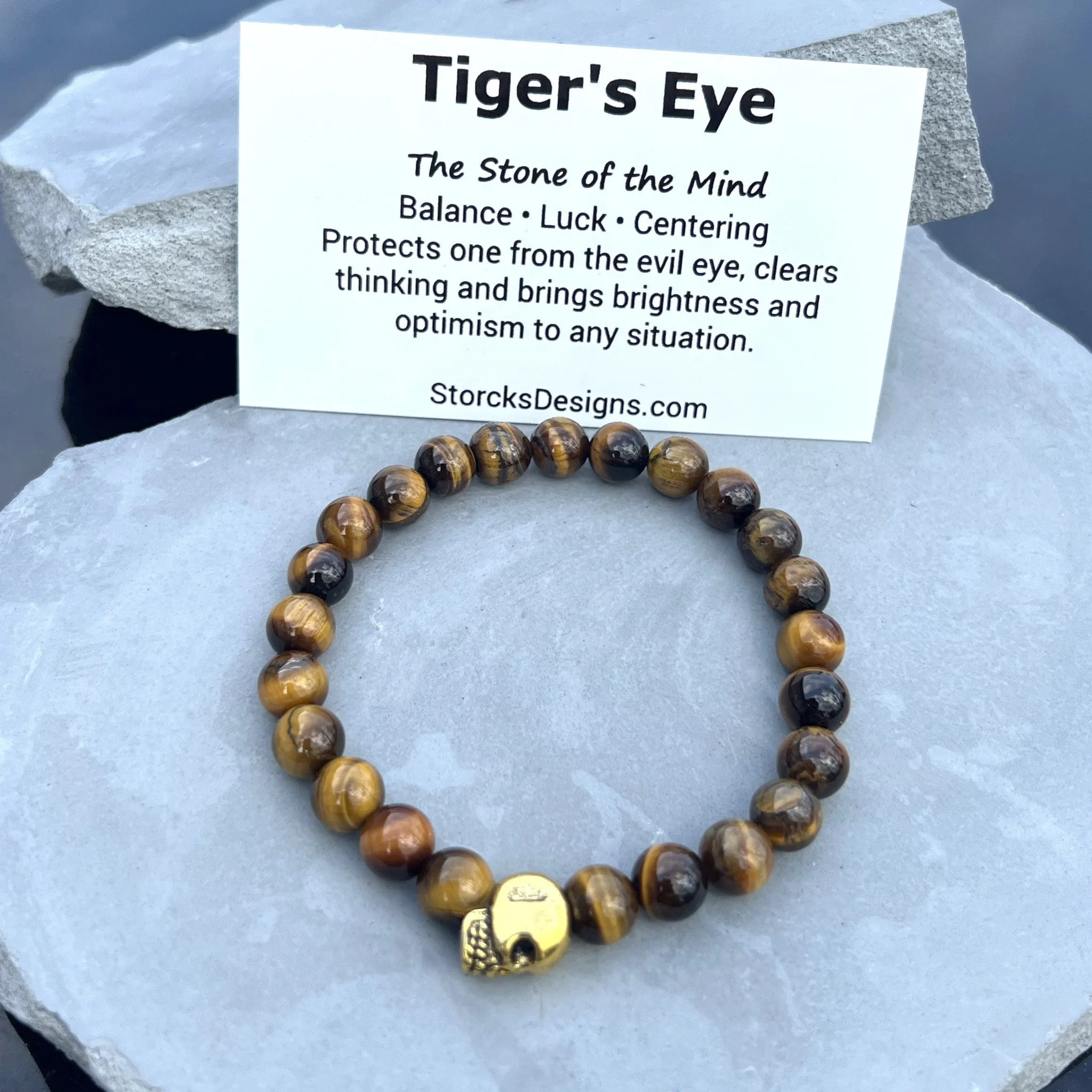 Brown Tiger's Eye Beaded Bracelet