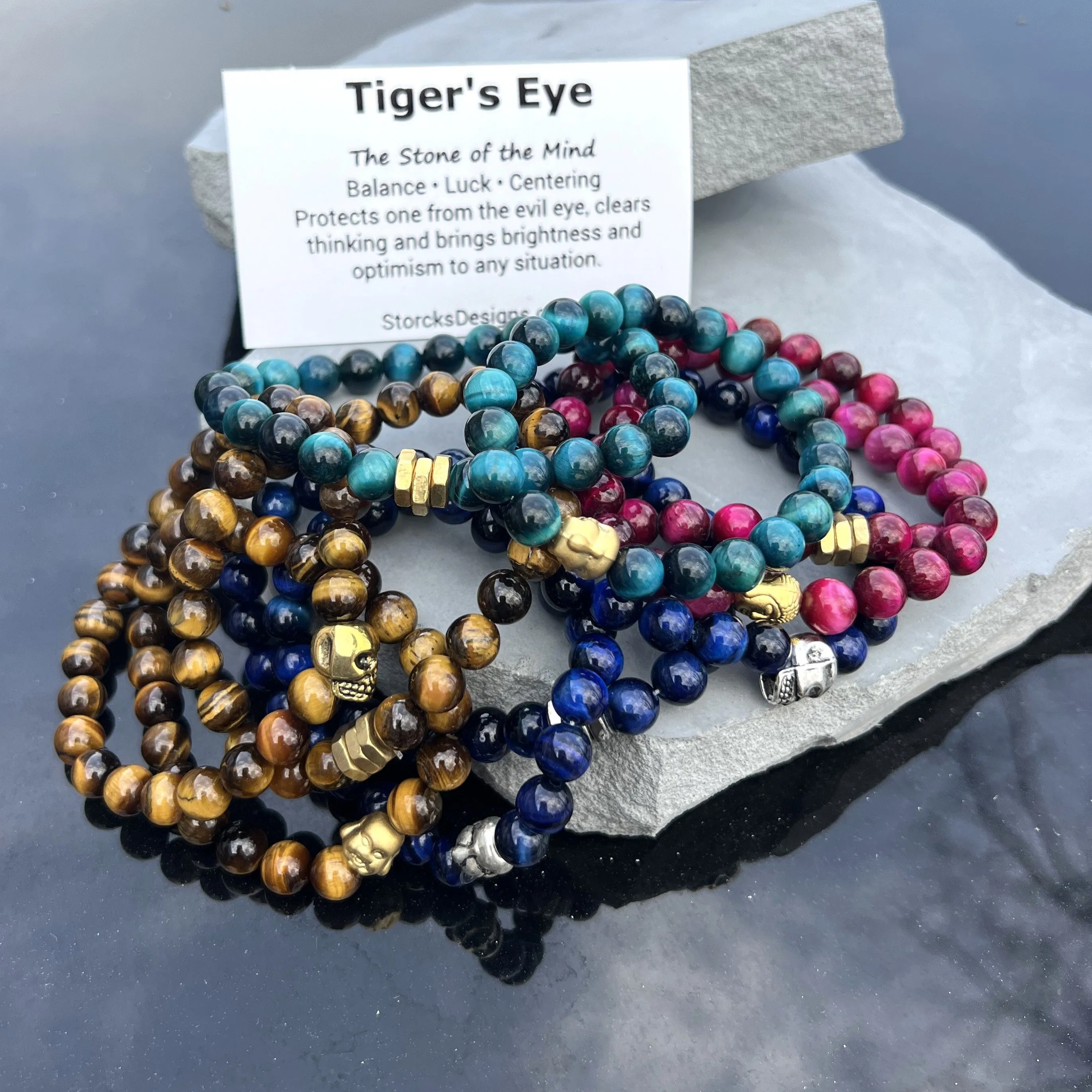 Brown Tiger's Eye Beaded Bracelet