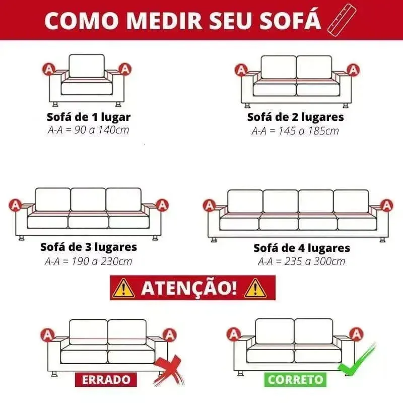 Capa de Sofá Moderno de Couro PU Prova de Água Antiderrapante Preto