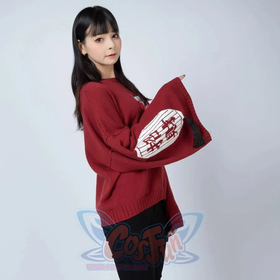 Cartoon Fox face Embroidery Tassels Sweater Pullover mp005913