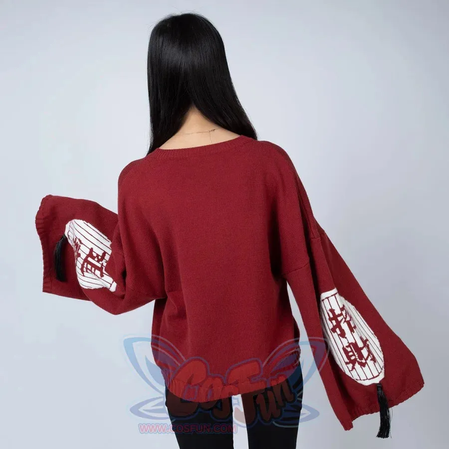 Cartoon Fox face Embroidery Tassels Sweater Pullover mp005913