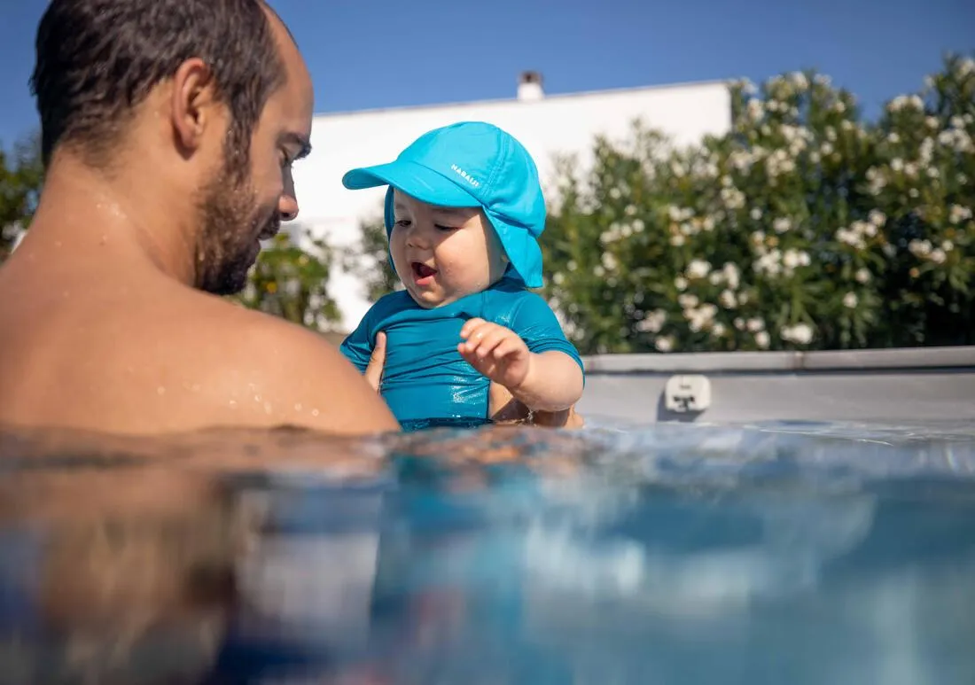 Casquette anti UV bébé nageur