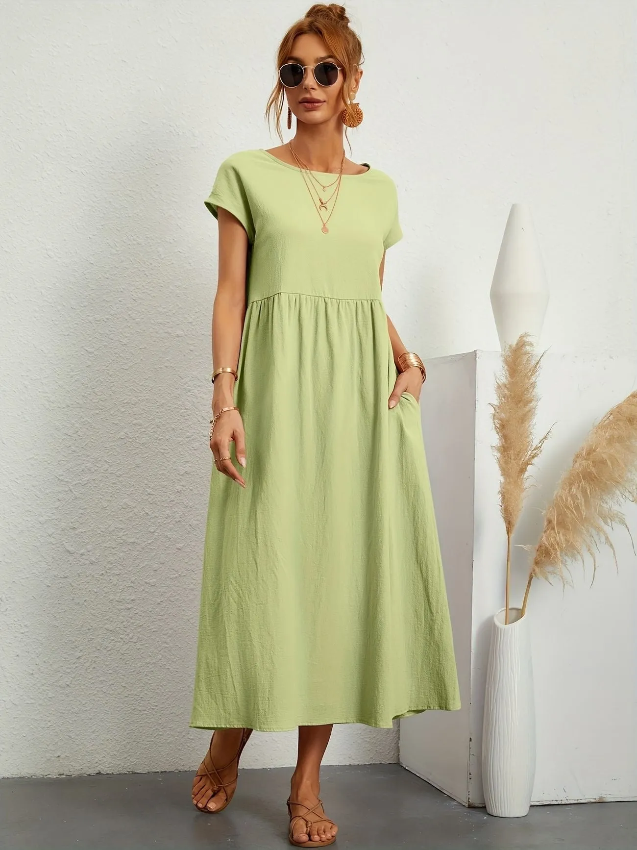 Casual Maxi Dress | Short Sleeve, Flowy & Comfortable
