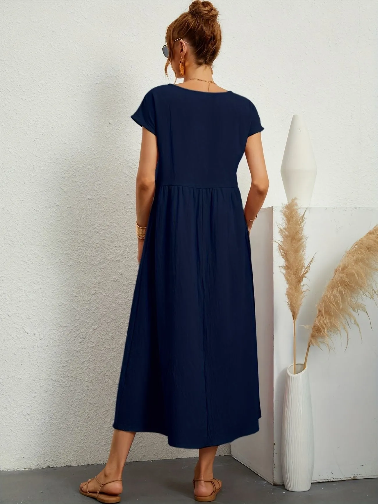 Casual Maxi Dress | Short Sleeve, Flowy & Comfortable