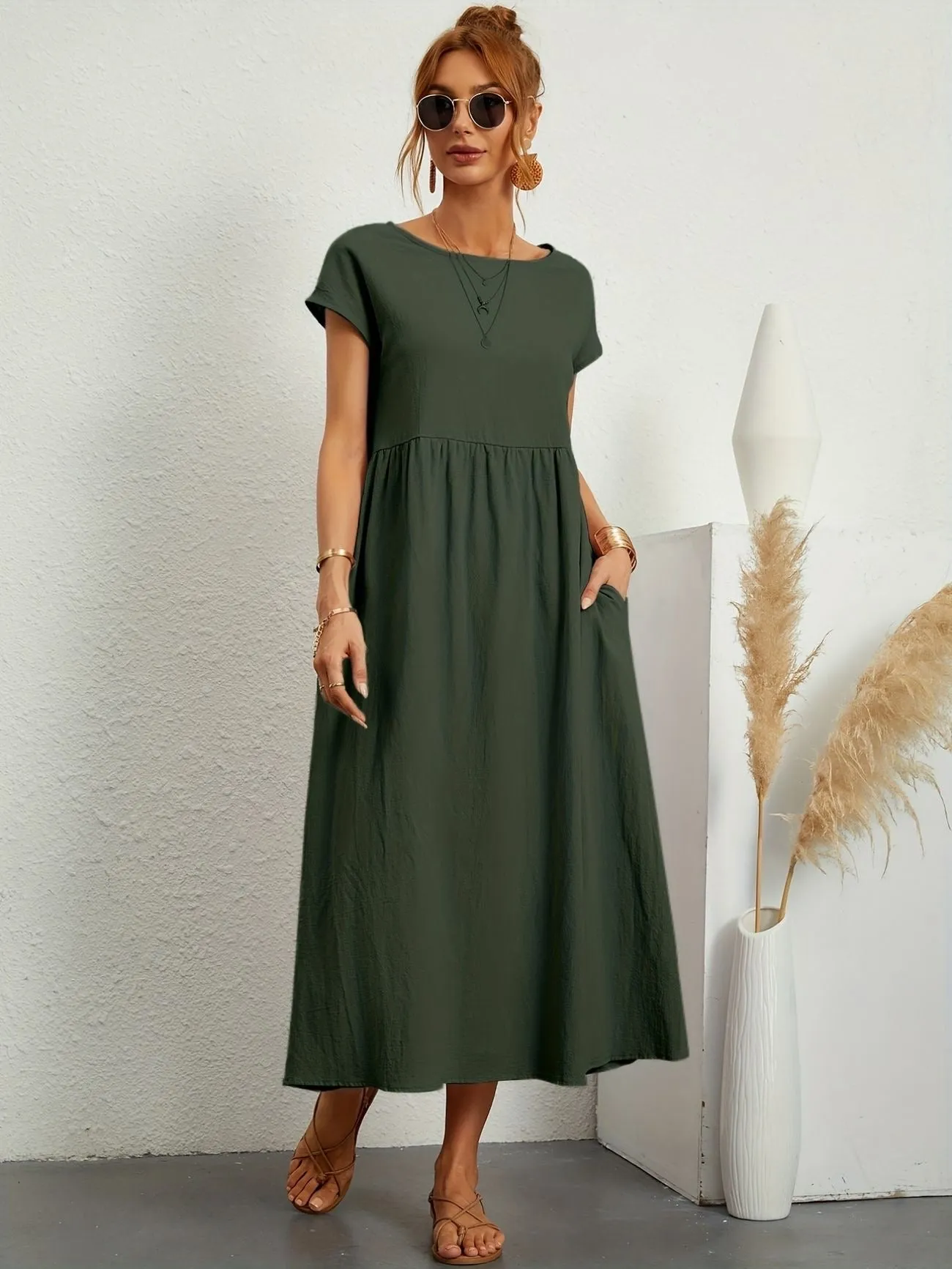 Casual Maxi Dress | Short Sleeve, Flowy & Comfortable