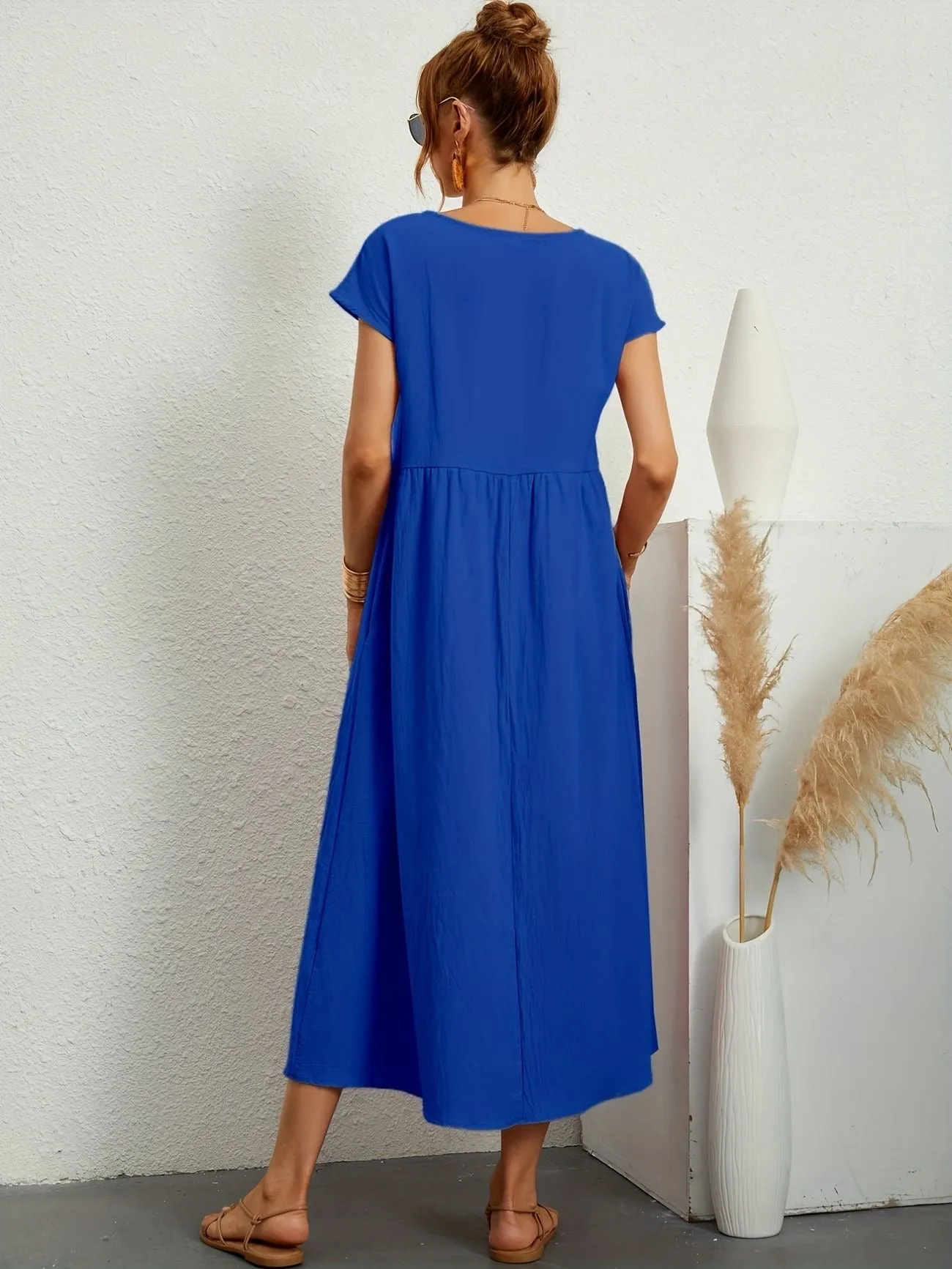 Casual Maxi Dress | Short Sleeve, Flowy & Comfortable