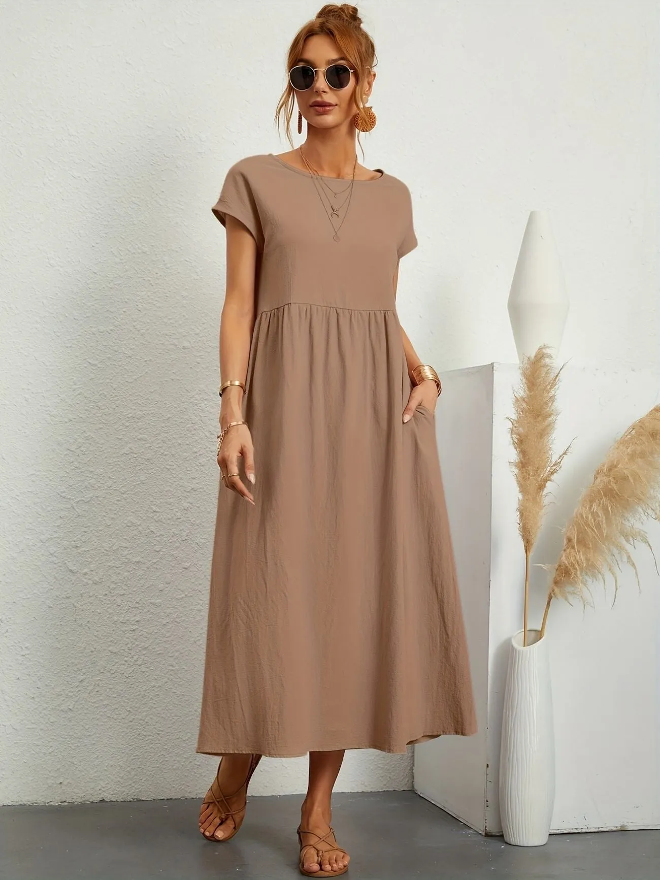 Casual Maxi Dress | Short Sleeve, Flowy & Comfortable