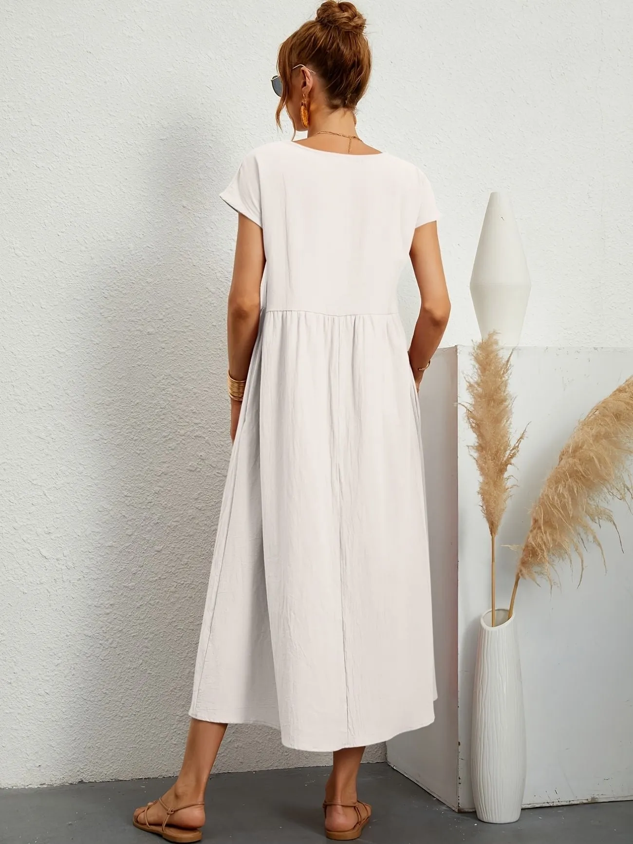 Casual Maxi Dress | Short Sleeve, Flowy & Comfortable