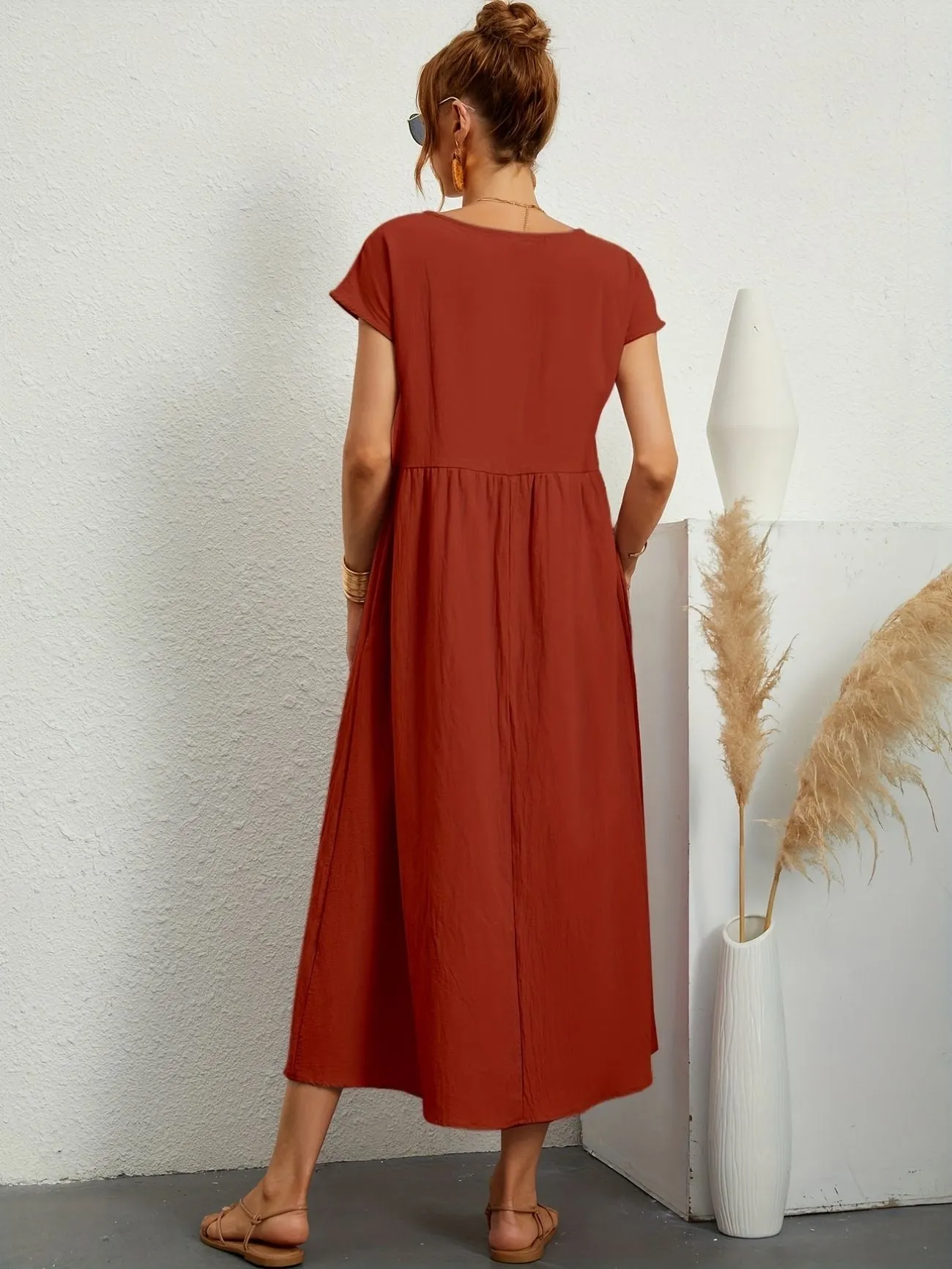 Casual Maxi Dress | Short Sleeve, Flowy & Comfortable
