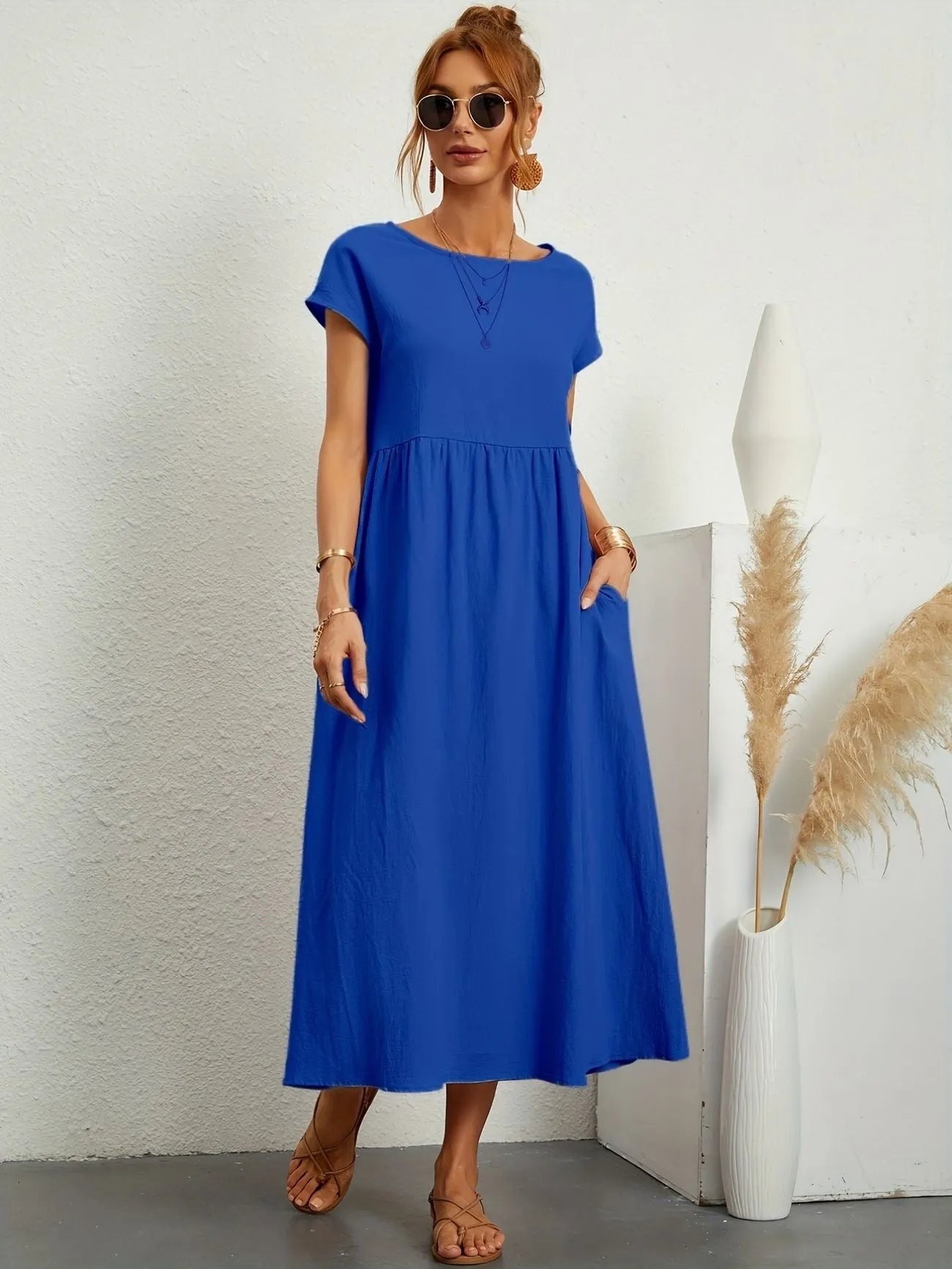 Casual Maxi Dress | Short Sleeve, Flowy & Comfortable