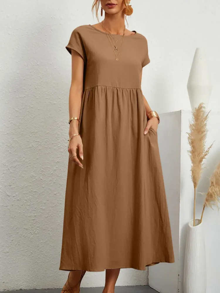 Casual Maxi Dress | Short Sleeve, Flowy & Comfortable