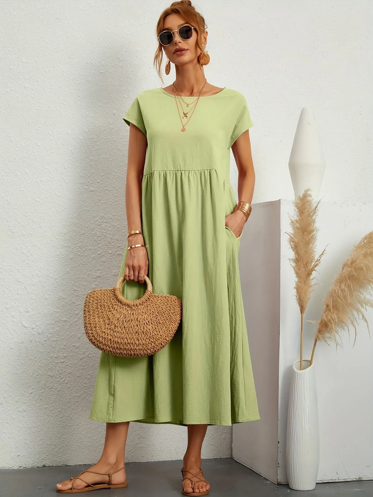 Casual Maxi Dress | Short Sleeve, Flowy & Comfortable