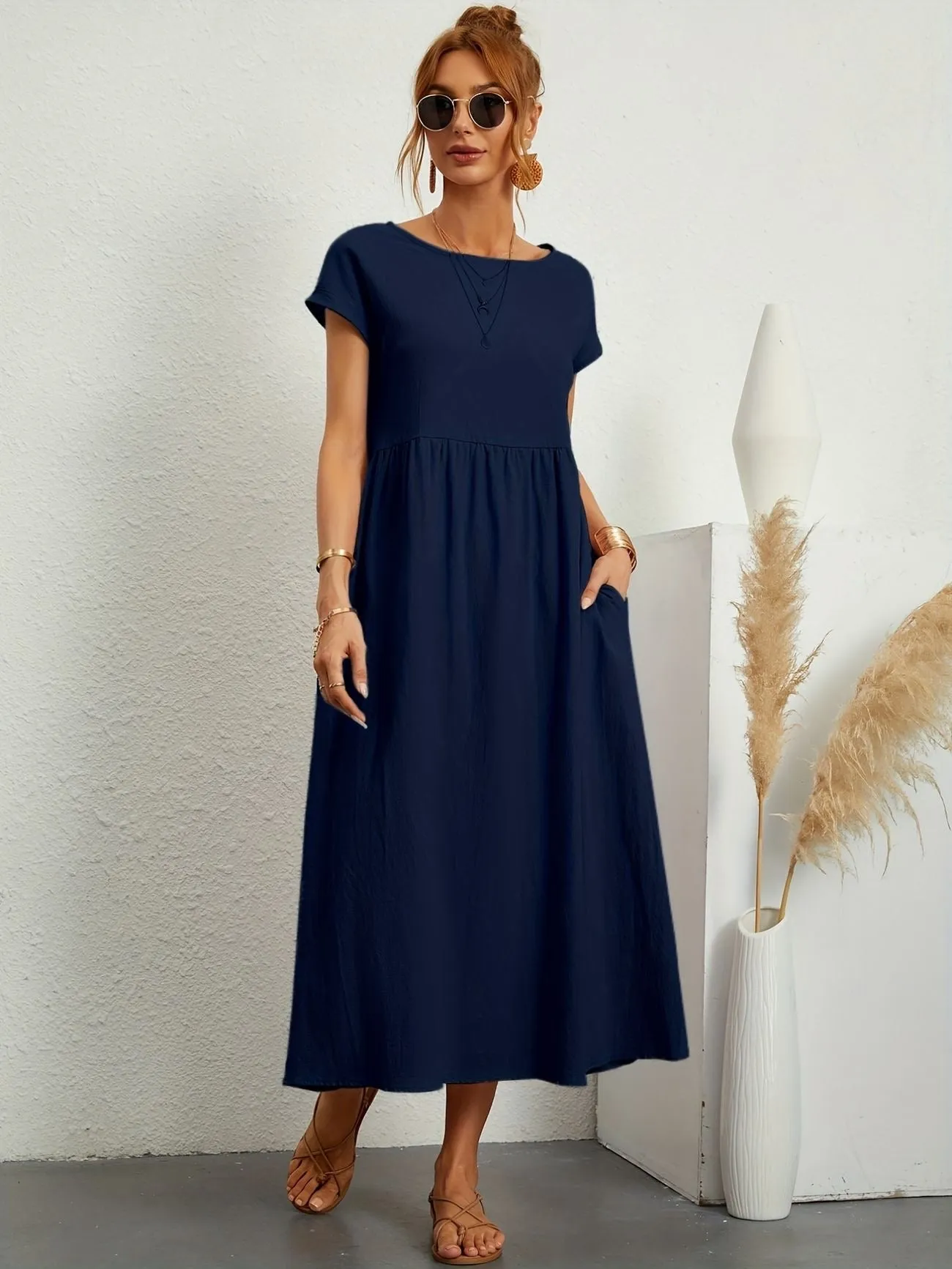 Casual Maxi Dress | Short Sleeve, Flowy & Comfortable