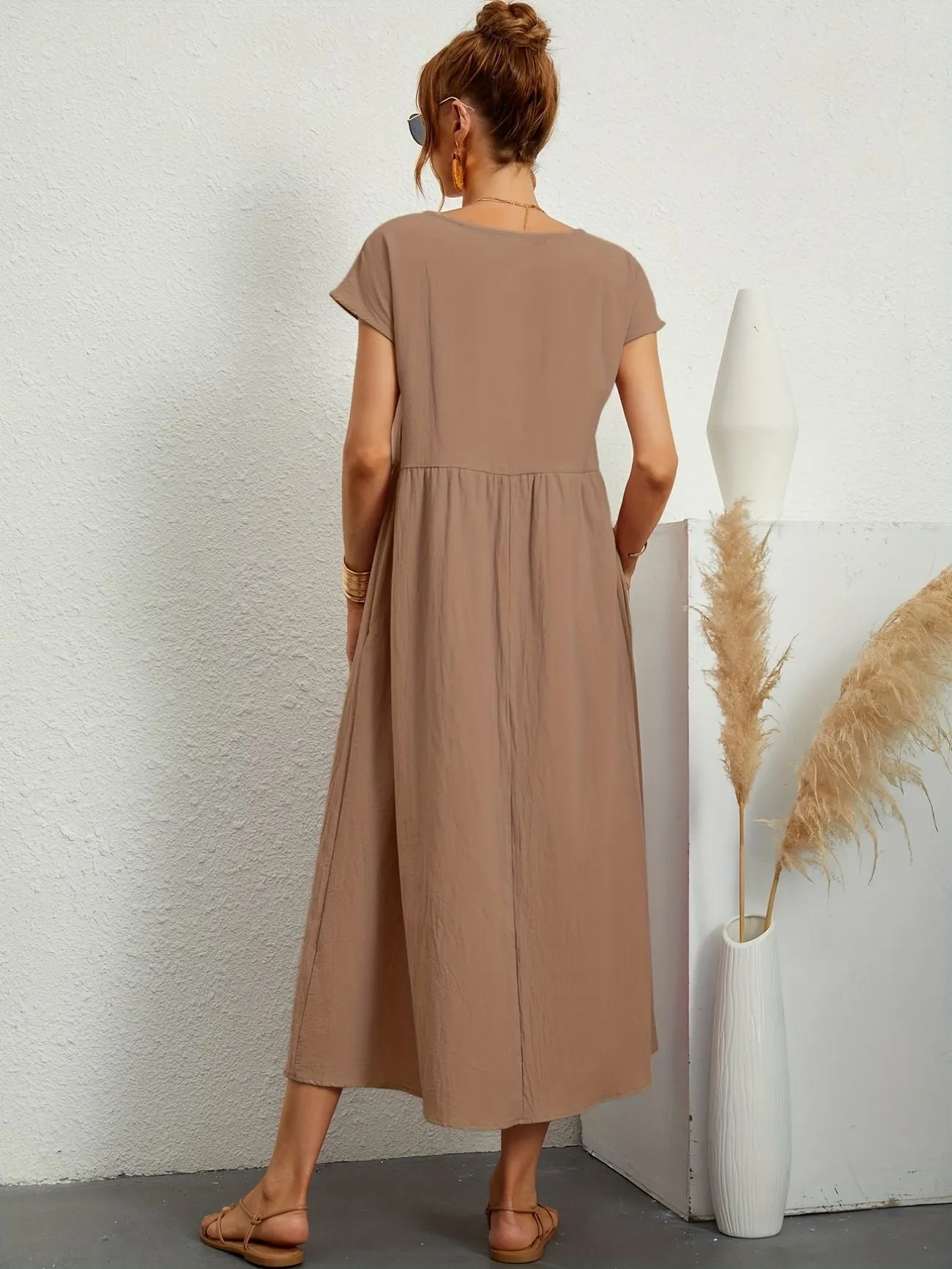 Casual Maxi Dress | Short Sleeve, Flowy & Comfortable