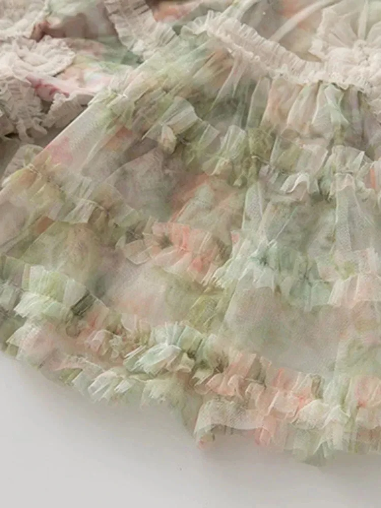 Chantal Mesh Spliced Elegant Dress
