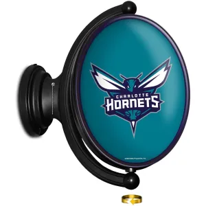 Charlotte Hornets: Original Oval Rotating Lighted Wall Sign