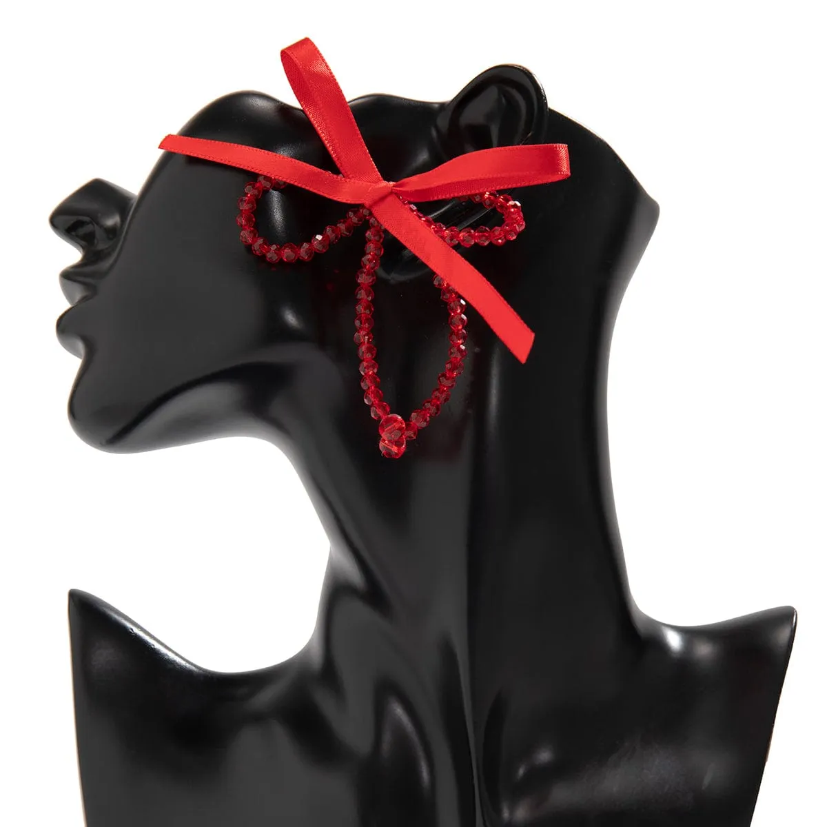 Chic Beaded Crystal Bowknot Earrings
