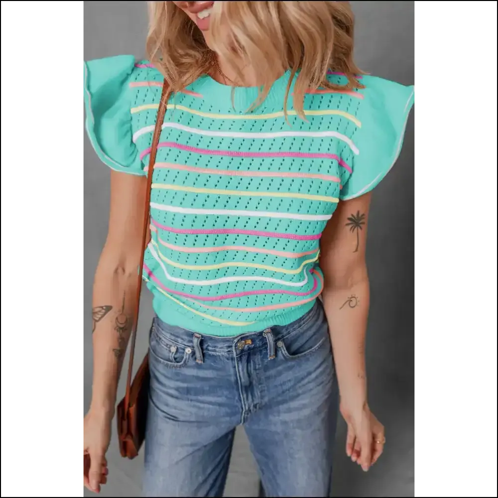 Chic Green Striped Knit: Prepare for Compliments (and Maybe a Stare or Two 😉)