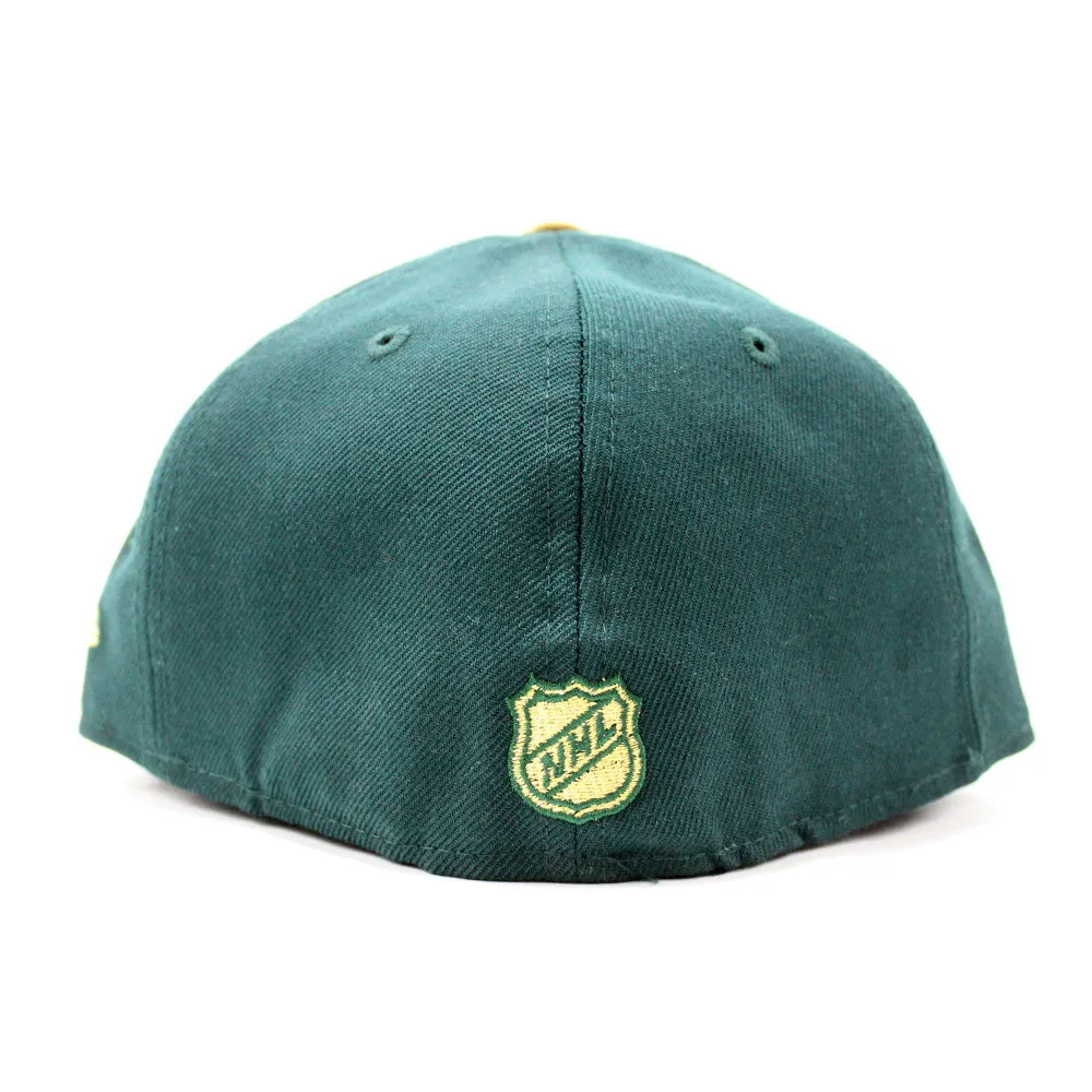 Chicago Blackhawks New Era 59FIFTY Fitted Hat (Hunter M Gold Gray Under Brim)