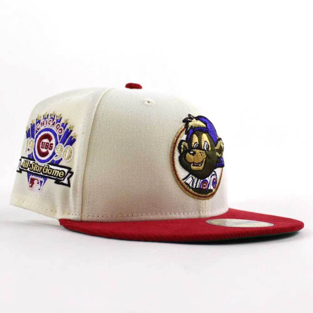 Chicago Cubs 1990 All Star Game New Era 59Fifty Fitted Hat (Chrome White Red Green Under Brim)